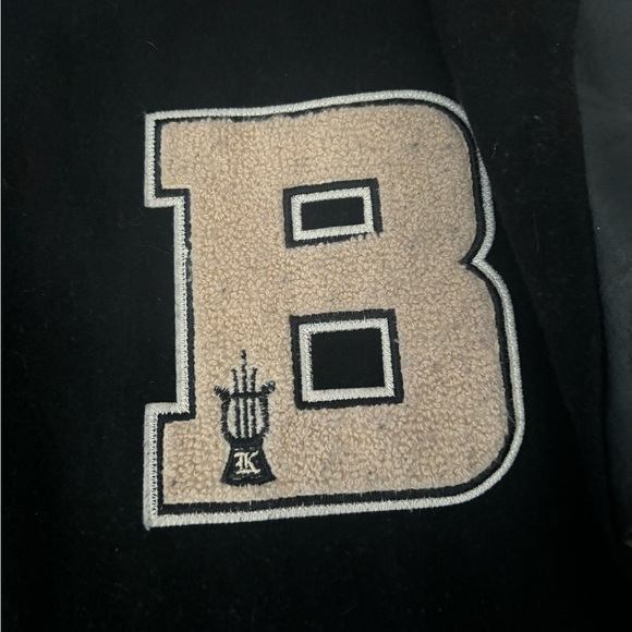 Vintage Black Varsity Bomber Jacket - Picture 3 of 4